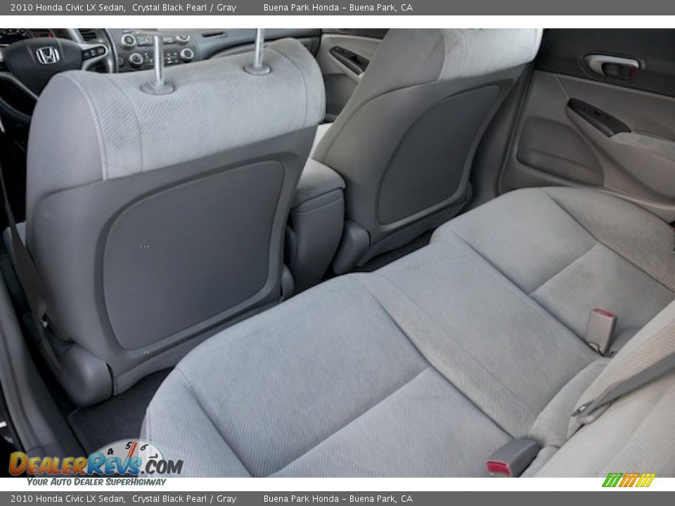 2010 Honda Civic LX Sedan Crystal Black Pearl / Gray Photo #14