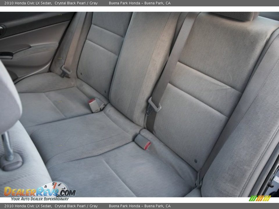 2010 Honda Civic LX Sedan Crystal Black Pearl / Gray Photo #15