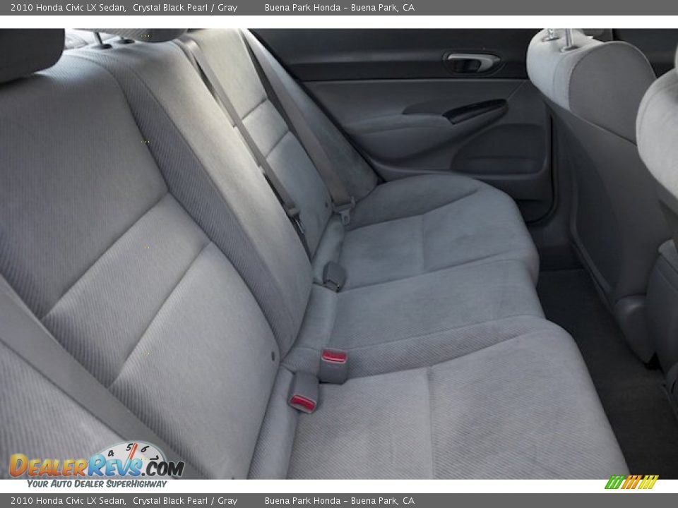 2010 Honda Civic LX Sedan Crystal Black Pearl / Gray Photo #16
