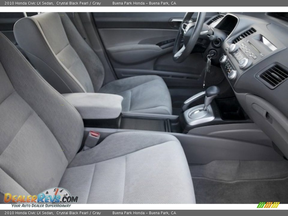 2010 Honda Civic LX Sedan Crystal Black Pearl / Gray Photo #19
