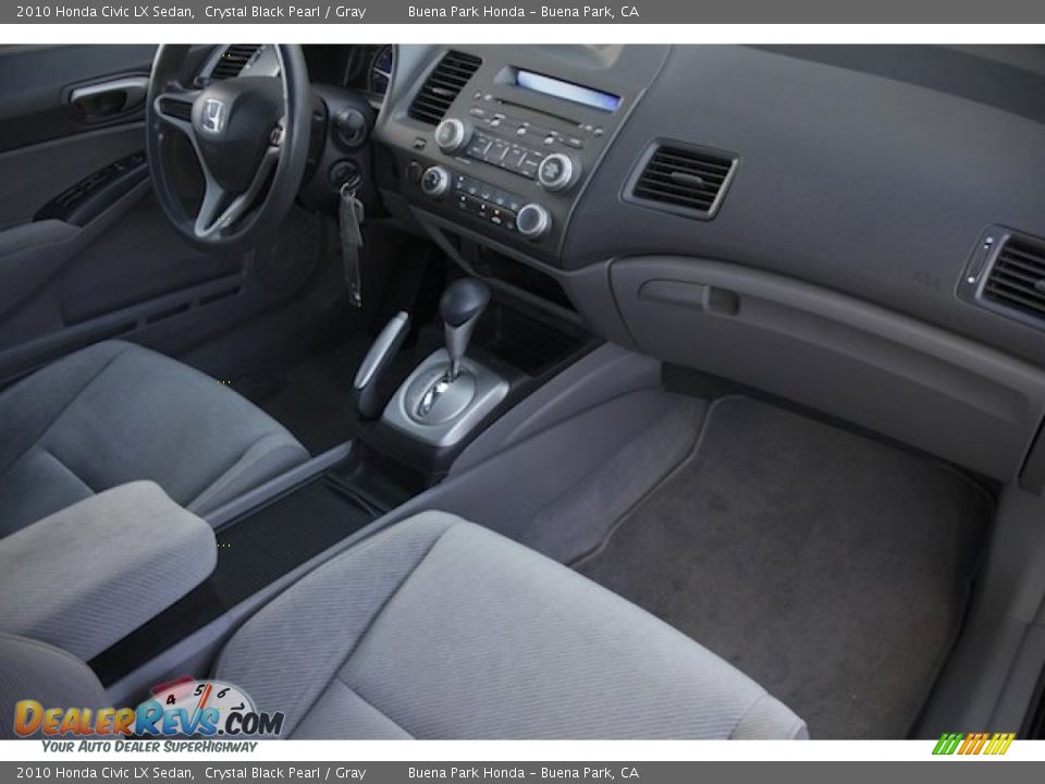 2010 Honda Civic LX Sedan Crystal Black Pearl / Gray Photo #20