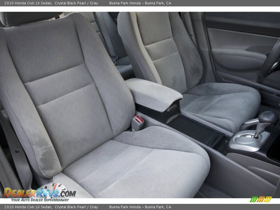 2010 Honda Civic LX Sedan Crystal Black Pearl / Gray Photo #21