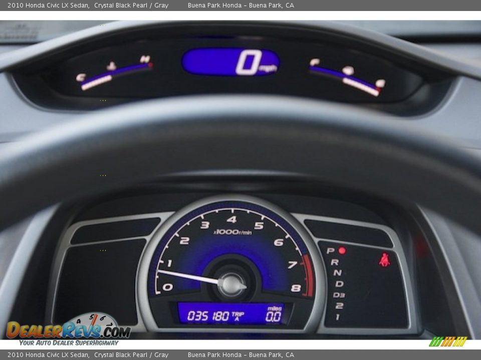 2010 Honda Civic LX Sedan Crystal Black Pearl / Gray Photo #22