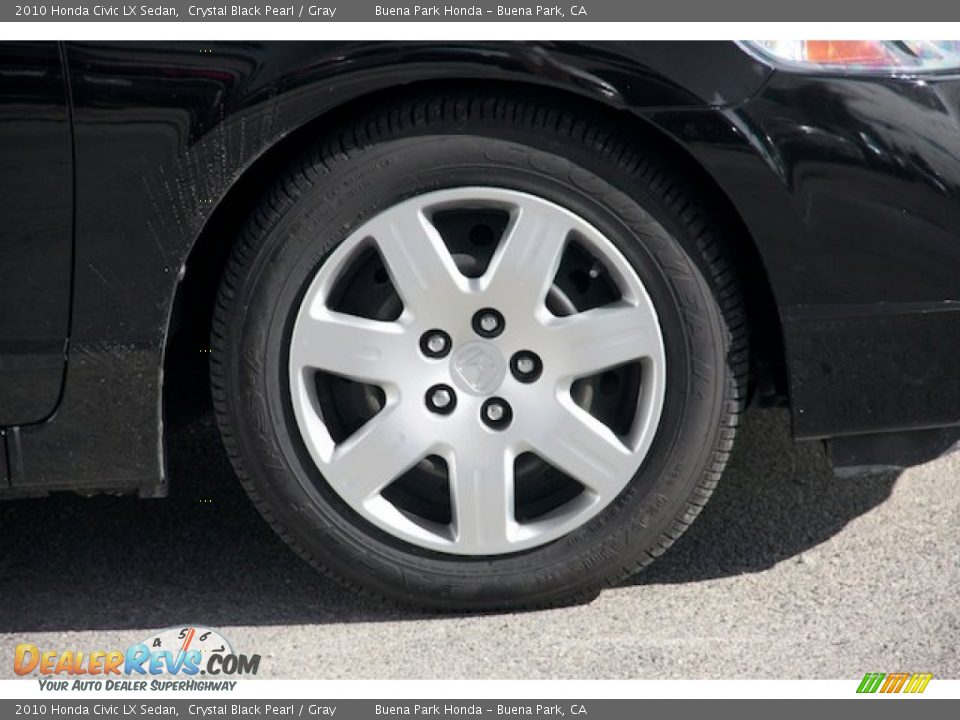 2010 Honda Civic LX Sedan Crystal Black Pearl / Gray Photo #29