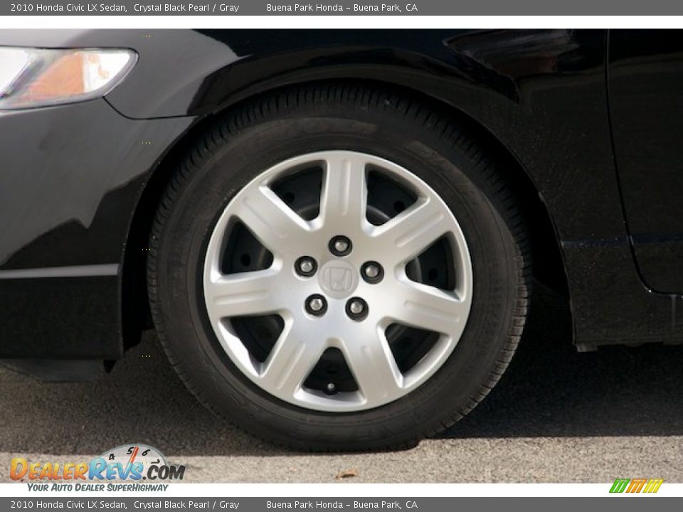 2010 Honda Civic LX Sedan Crystal Black Pearl / Gray Photo #30