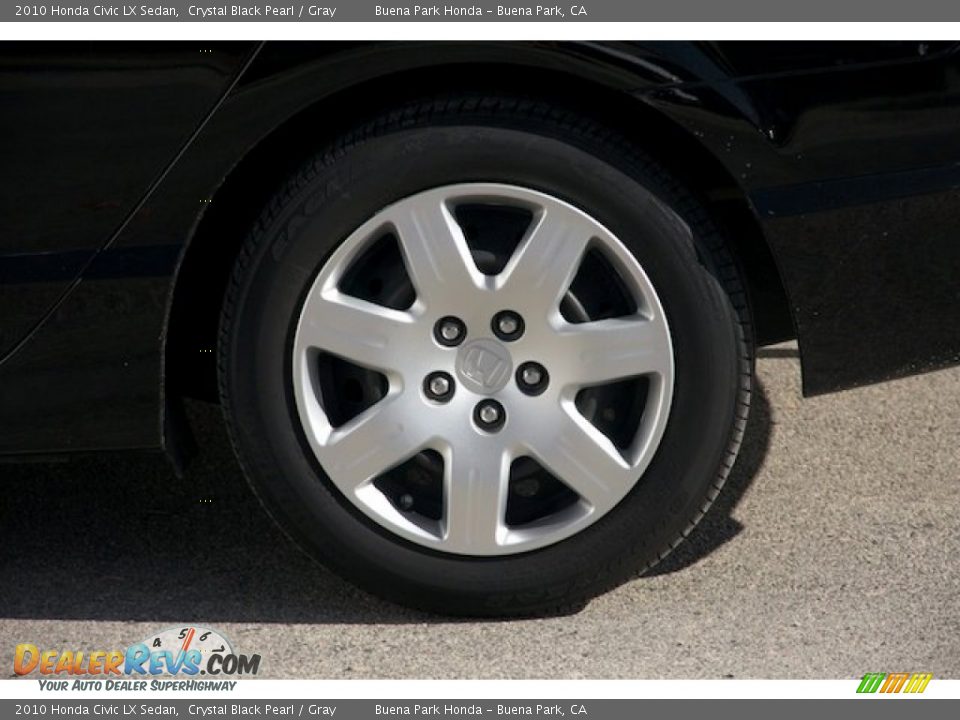 2010 Honda Civic LX Sedan Crystal Black Pearl / Gray Photo #31