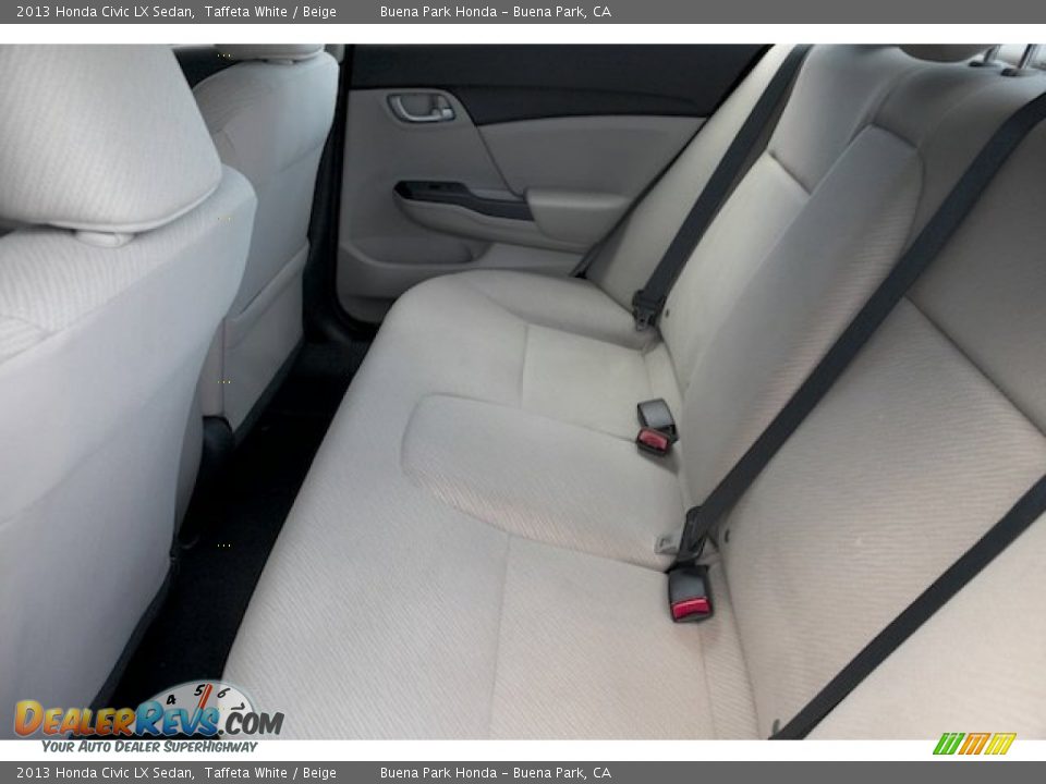 2013 Honda Civic LX Sedan Taffeta White / Beige Photo #4