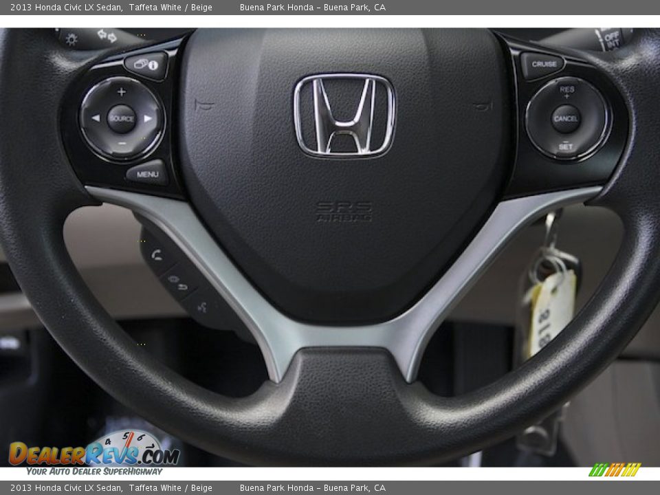 2013 Honda Civic LX Sedan Taffeta White / Beige Photo #6
