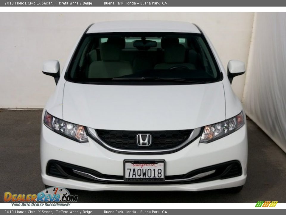 2013 Honda Civic LX Sedan Taffeta White / Beige Photo #8