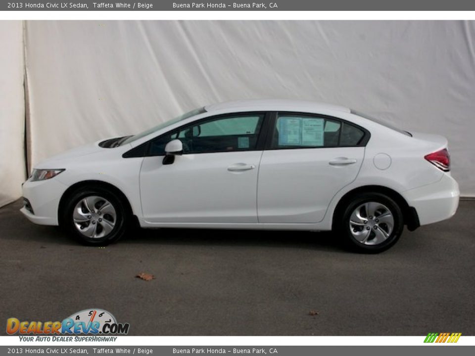 2013 Honda Civic LX Sedan Taffeta White / Beige Photo #9