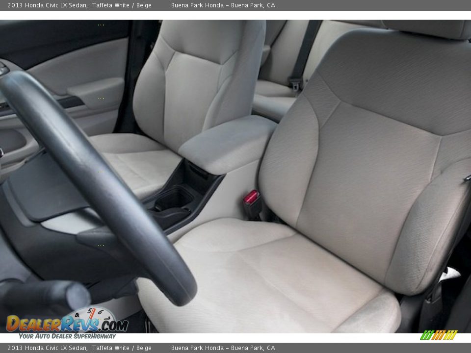 2013 Honda Civic LX Sedan Taffeta White / Beige Photo #13