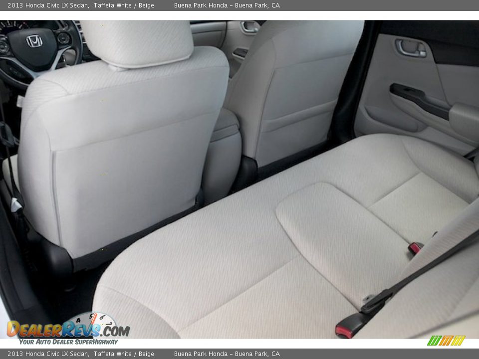 2013 Honda Civic LX Sedan Taffeta White / Beige Photo #14
