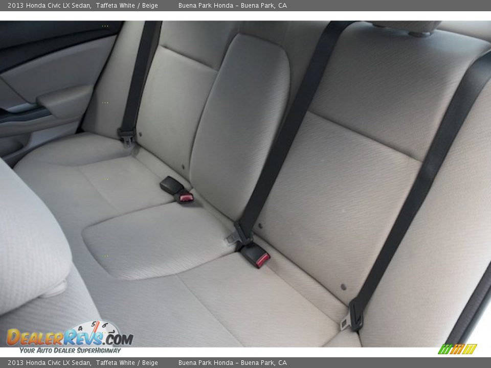 2013 Honda Civic LX Sedan Taffeta White / Beige Photo #15