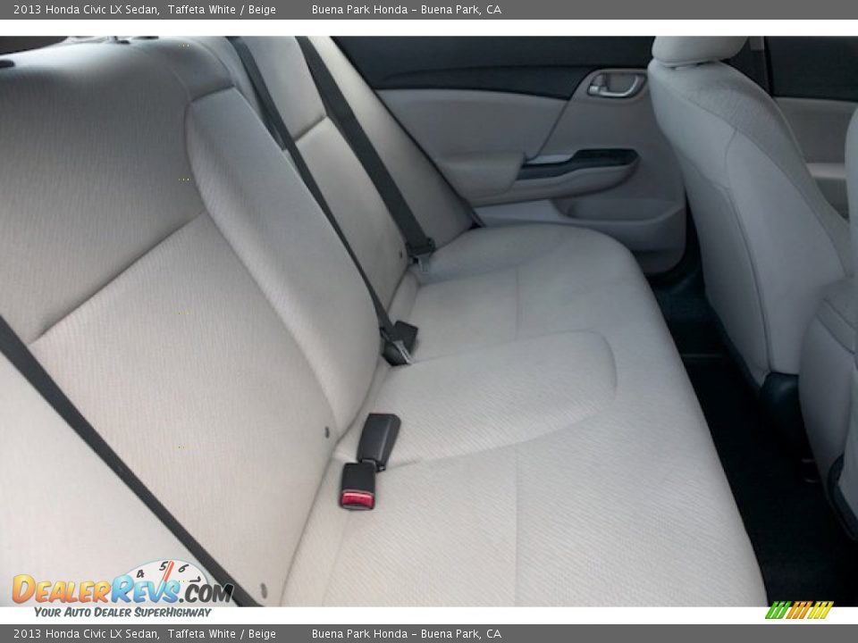 2013 Honda Civic LX Sedan Taffeta White / Beige Photo #16