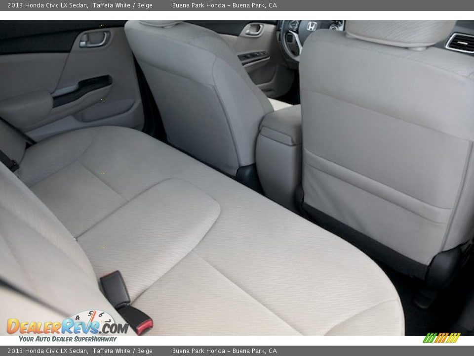 2013 Honda Civic LX Sedan Taffeta White / Beige Photo #17