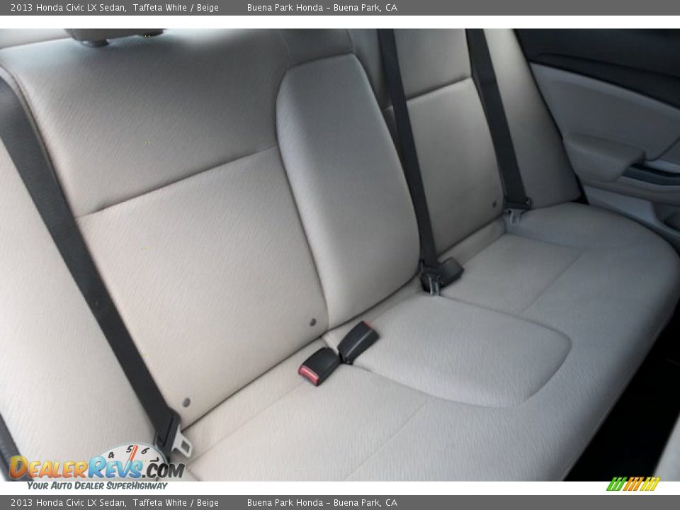 2013 Honda Civic LX Sedan Taffeta White / Beige Photo #18