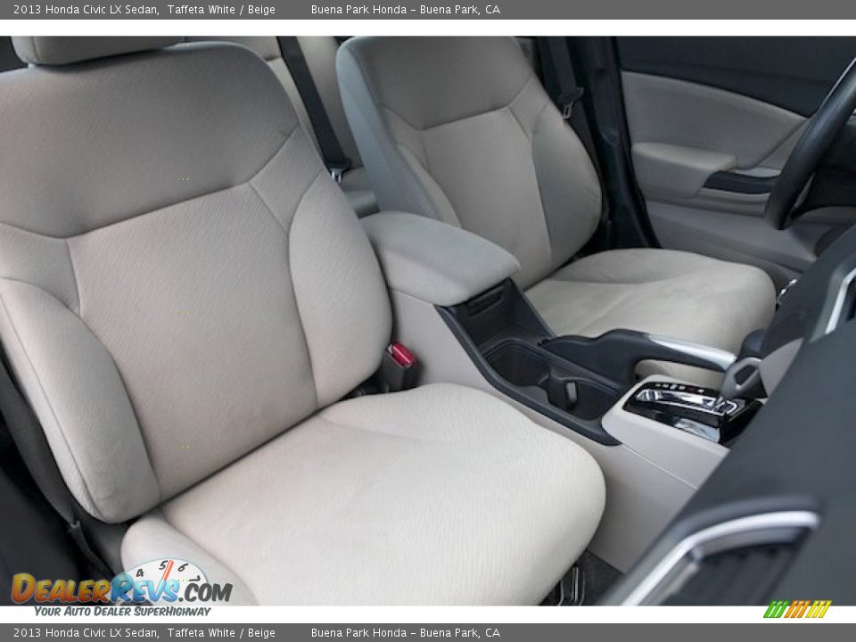 2013 Honda Civic LX Sedan Taffeta White / Beige Photo #21