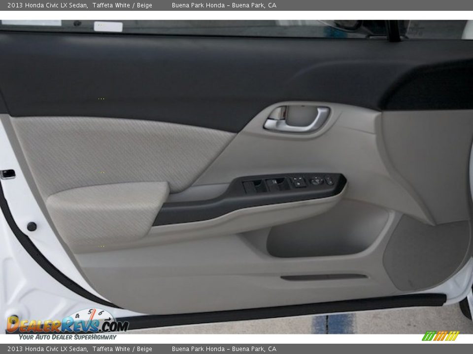 2013 Honda Civic LX Sedan Taffeta White / Beige Photo #24