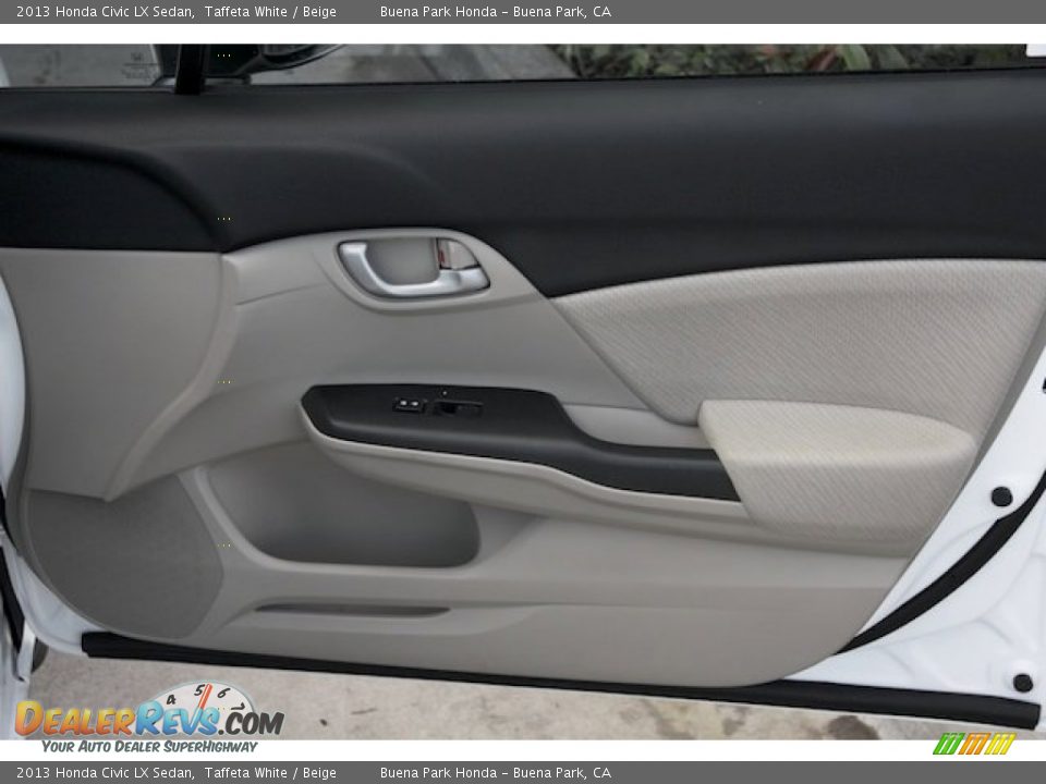 2013 Honda Civic LX Sedan Taffeta White / Beige Photo #27