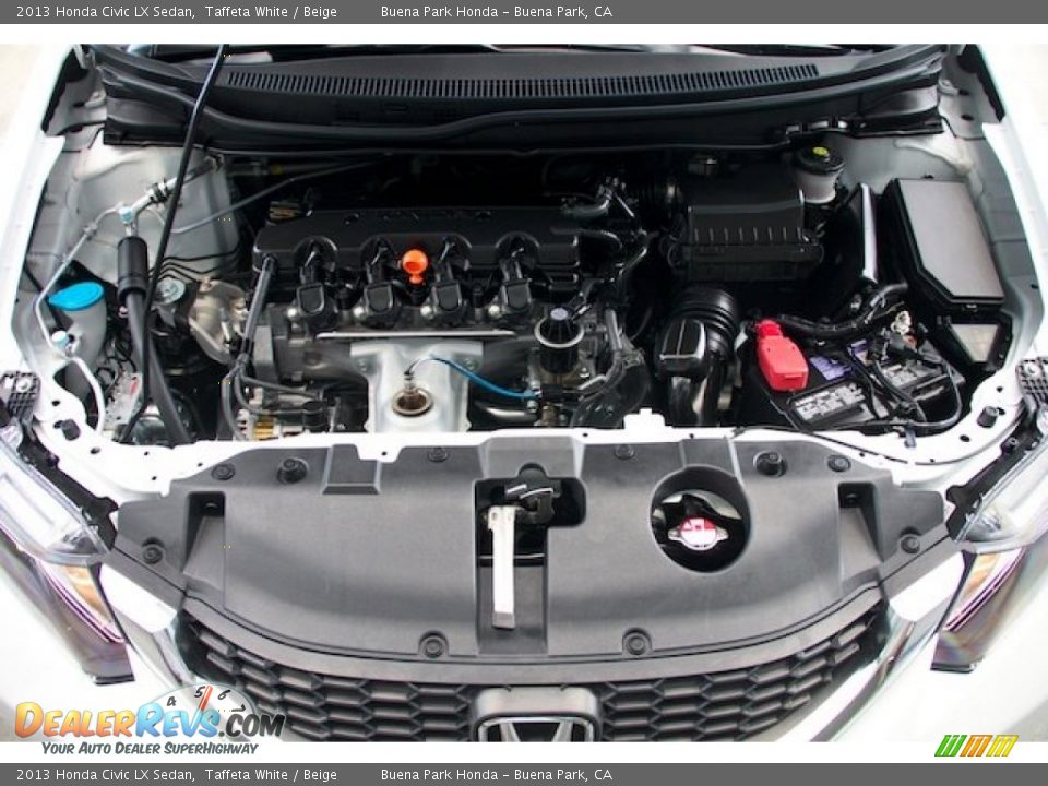 2013 Honda Civic LX Sedan Taffeta White / Beige Photo #28