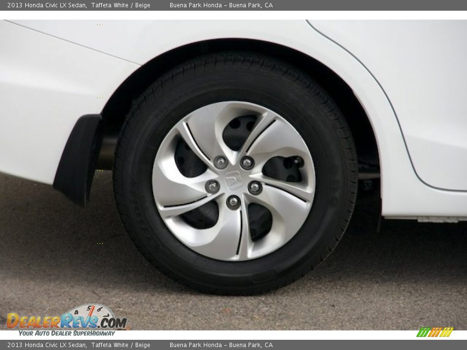 2013 Honda Civic LX Sedan Taffeta White / Beige Photo #29