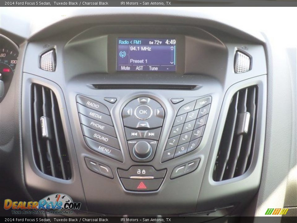 2014 Ford Focus S Sedan Tuxedo Black / Charcoal Black Photo #19