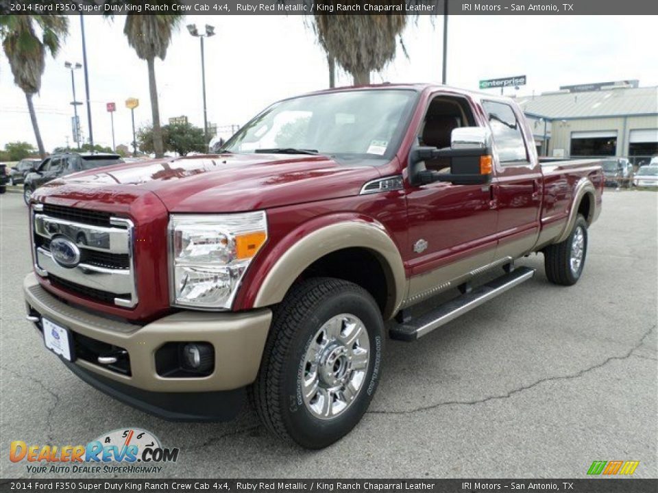 2014 Ford F350 Super Duty King Ranch Crew Cab 4x4 Ruby Red Metallic / King Ranch Chaparral Leather Photo #1