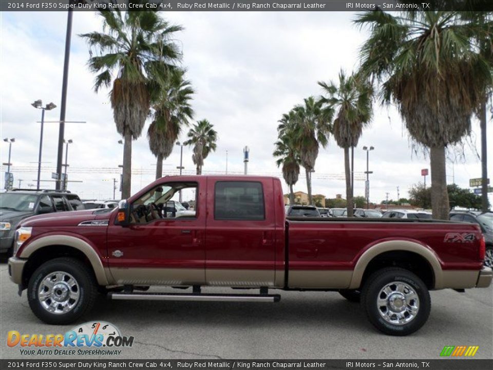 2014 Ford F350 Super Duty King Ranch Crew Cab 4x4 Ruby Red Metallic / King Ranch Chaparral Leather Photo #2