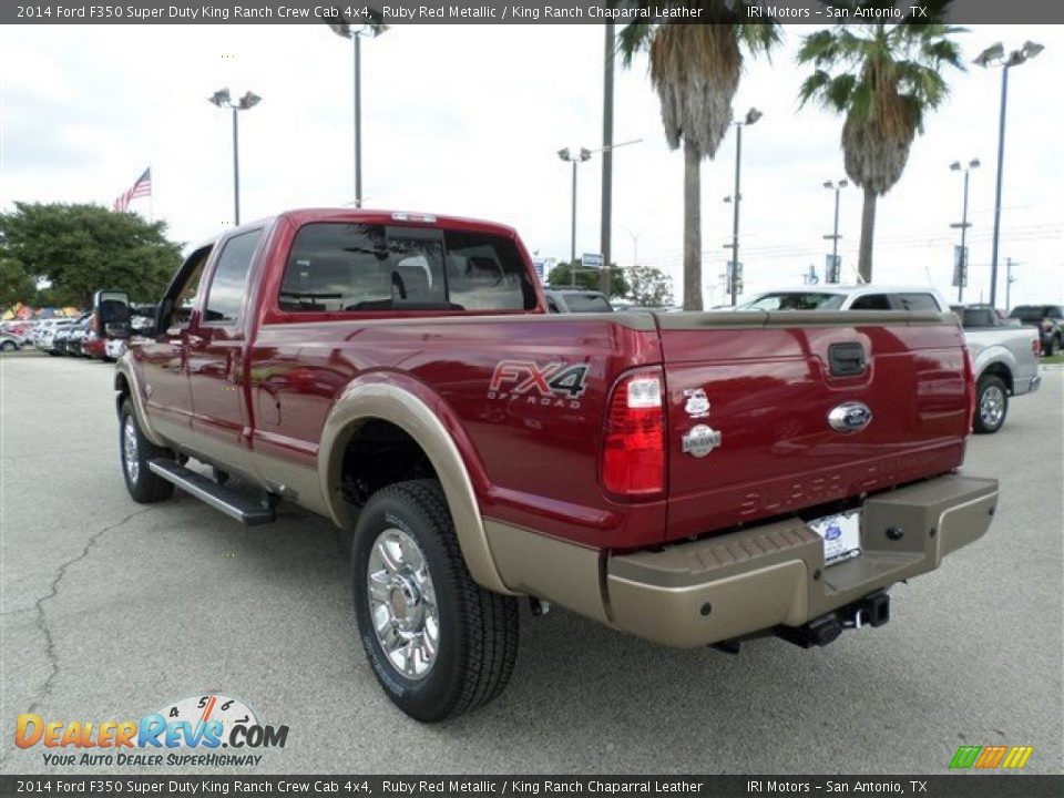 2014 Ford F350 Super Duty King Ranch Crew Cab 4x4 Ruby Red Metallic / King Ranch Chaparral Leather Photo #3