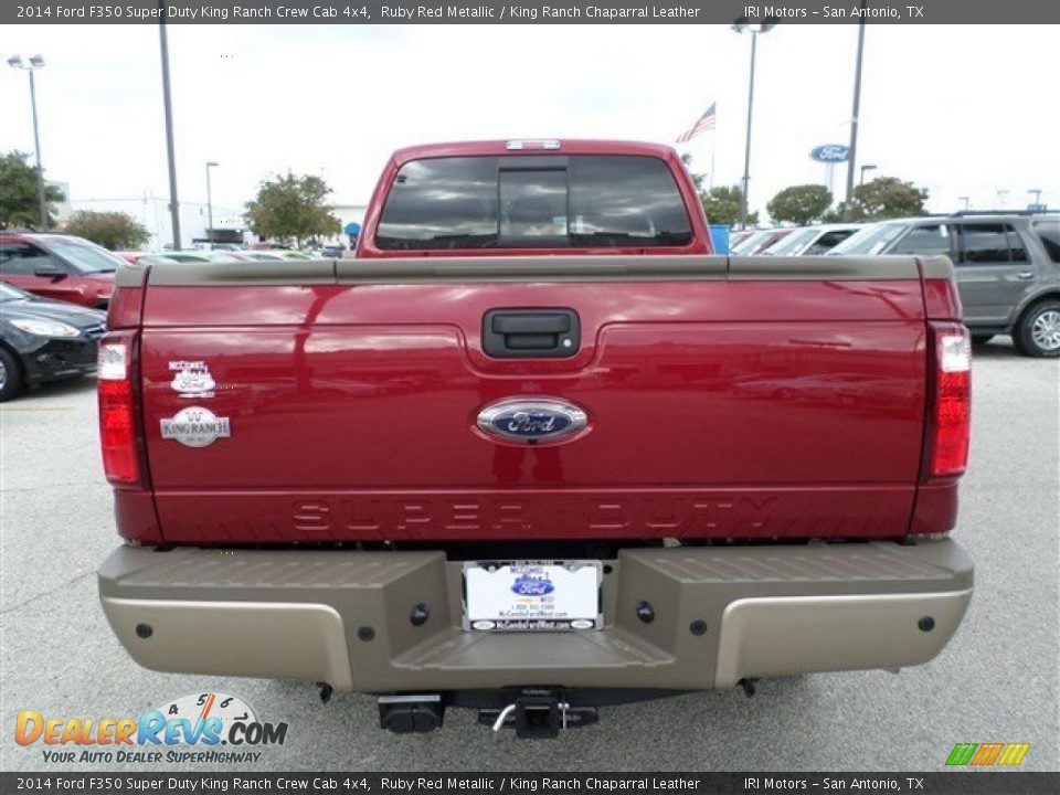 2014 Ford F350 Super Duty King Ranch Crew Cab 4x4 Ruby Red Metallic / King Ranch Chaparral Leather Photo #4