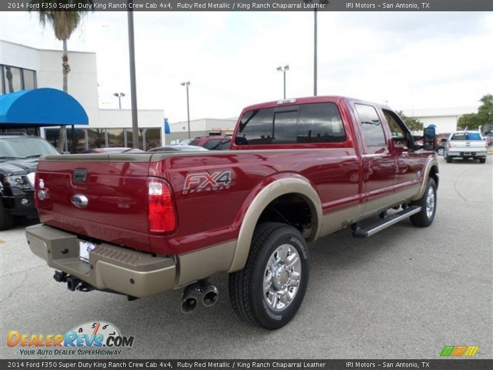 2014 Ford F350 Super Duty King Ranch Crew Cab 4x4 Ruby Red Metallic / King Ranch Chaparral Leather Photo #5