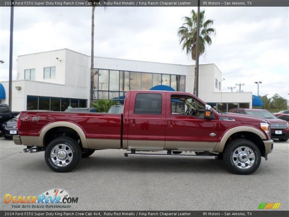 2014 Ford F350 Super Duty King Ranch Crew Cab 4x4 Ruby Red Metallic / King Ranch Chaparral Leather Photo #6