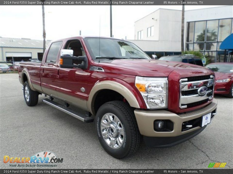 2014 Ford F350 Super Duty King Ranch Crew Cab 4x4 Ruby Red Metallic / King Ranch Chaparral Leather Photo #7