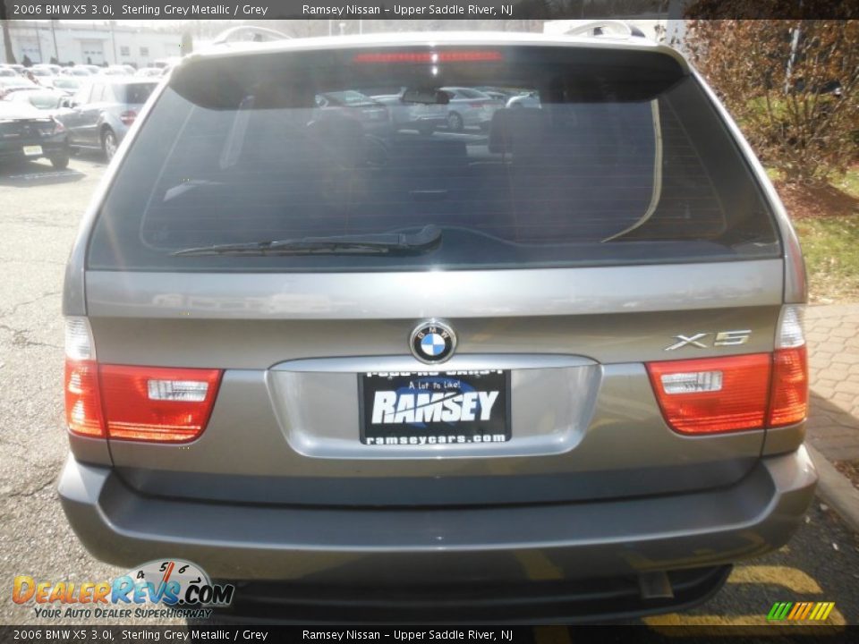 2006 BMW X5 3.0i Sterling Grey Metallic / Grey Photo #6