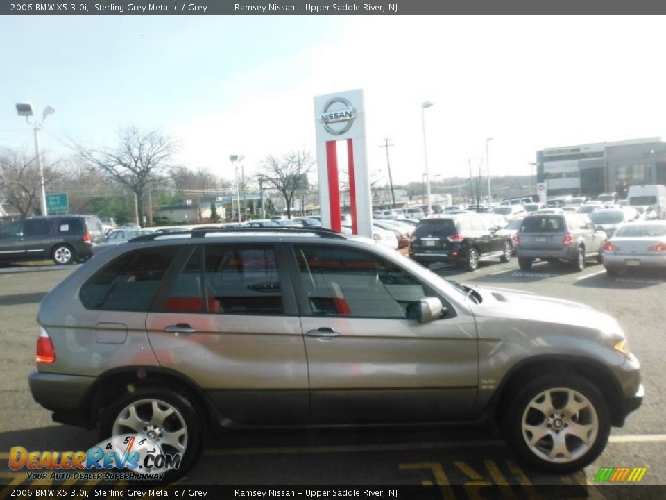 2006 BMW X5 3.0i Sterling Grey Metallic / Grey Photo #10