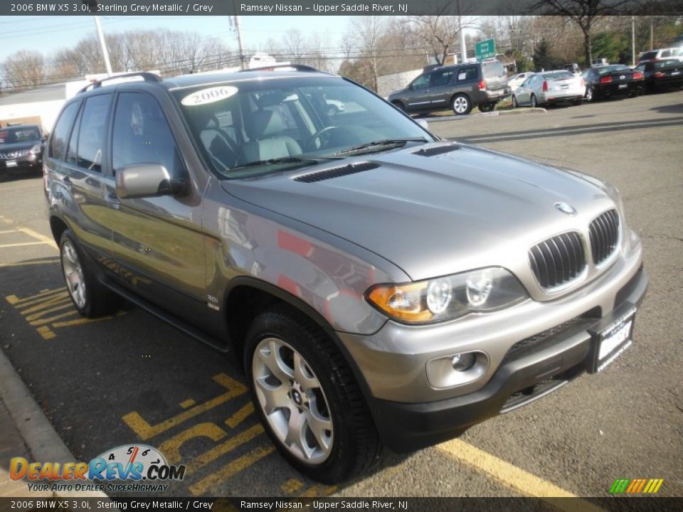 2006 BMW X5 3.0i Sterling Grey Metallic / Grey Photo #11