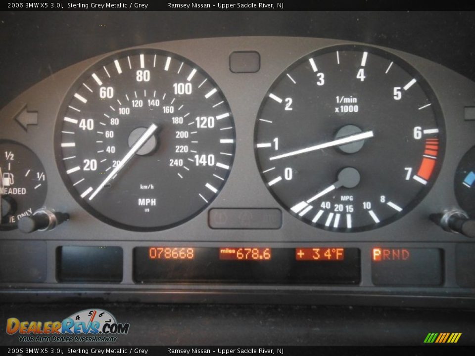2006 BMW X5 3.0i Sterling Grey Metallic / Grey Photo #26
