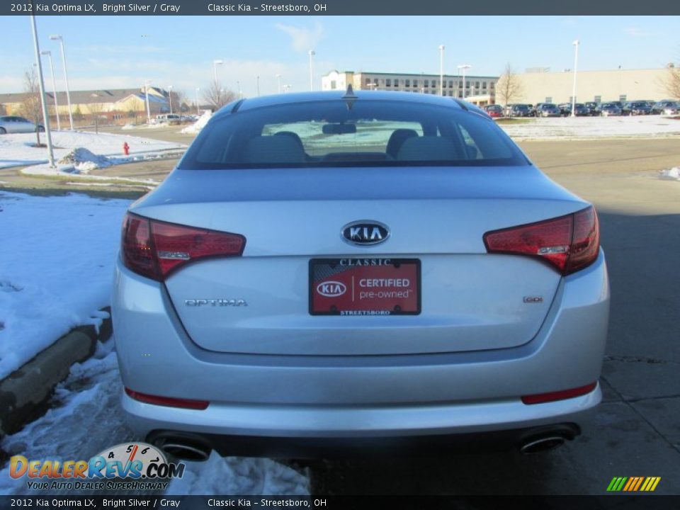 2012 Kia Optima LX Bright Silver / Gray Photo #4
