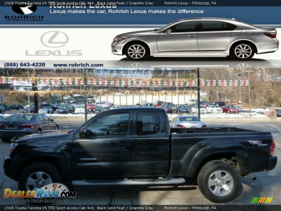 2008 Toyota Tacoma V6 TRD Sport Access Cab 4x4 Black Sand Pearl / Graphite Gray Photo #1