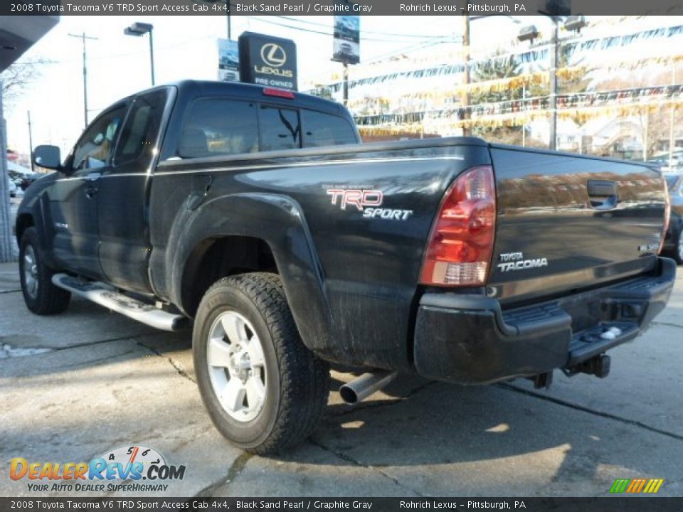 2008 Toyota Tacoma V6 TRD Sport Access Cab 4x4 Black Sand Pearl / Graphite Gray Photo #2