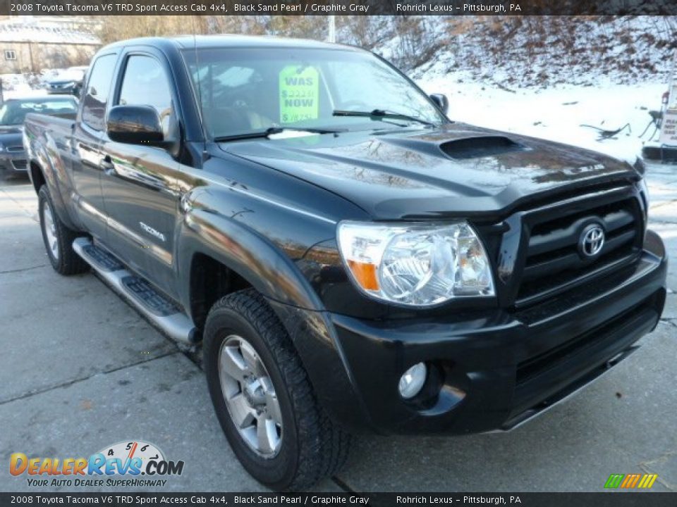 2008 Toyota Tacoma V6 TRD Sport Access Cab 4x4 Black Sand Pearl / Graphite Gray Photo #3