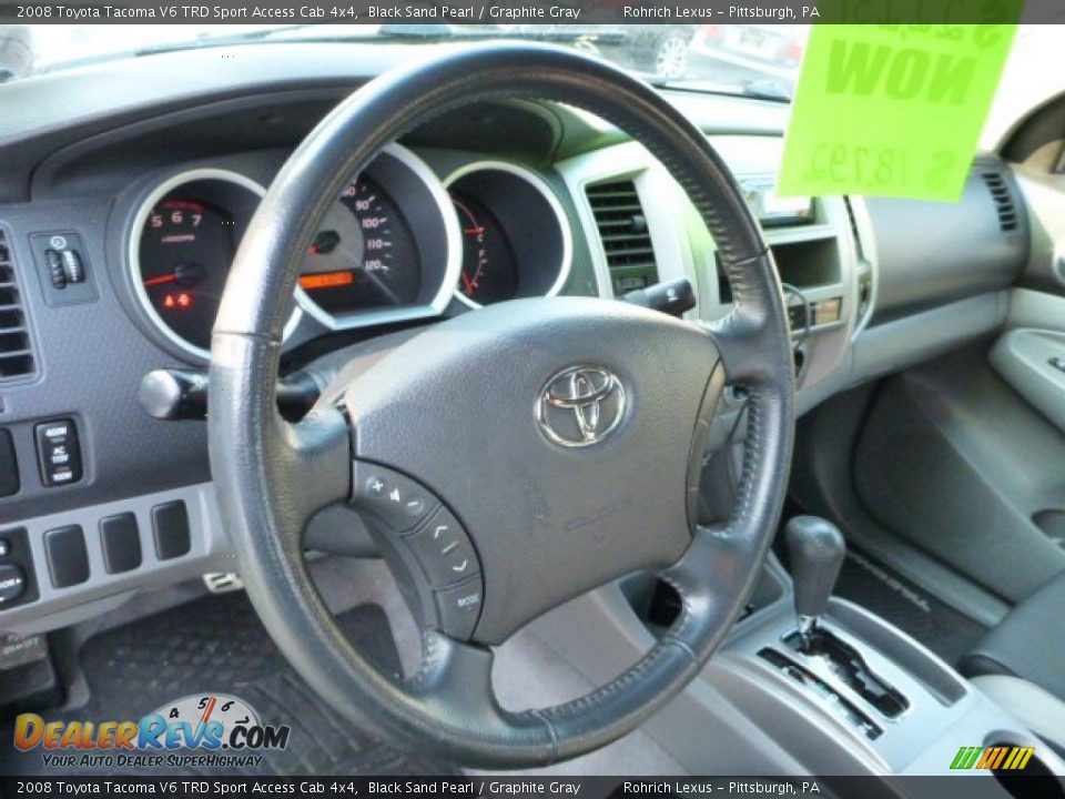 2008 Toyota Tacoma V6 TRD Sport Access Cab 4x4 Black Sand Pearl / Graphite Gray Photo #6