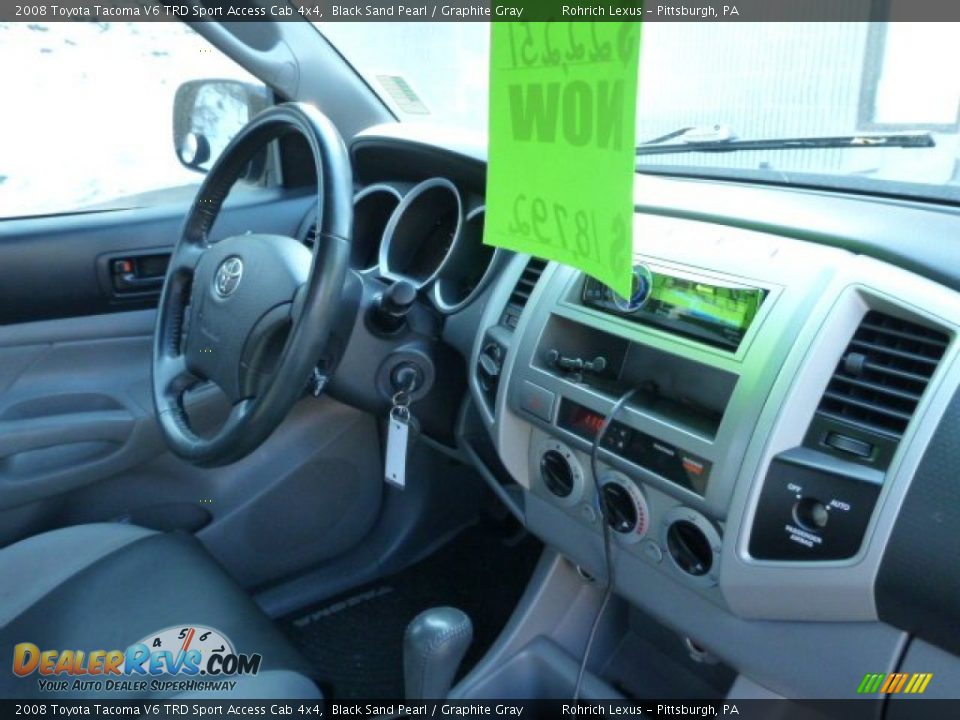 2008 Toyota Tacoma V6 TRD Sport Access Cab 4x4 Black Sand Pearl / Graphite Gray Photo #7