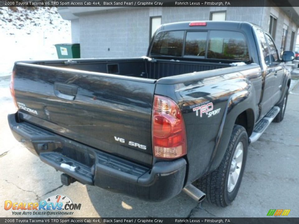 2008 Toyota Tacoma V6 TRD Sport Access Cab 4x4 Black Sand Pearl / Graphite Gray Photo #11