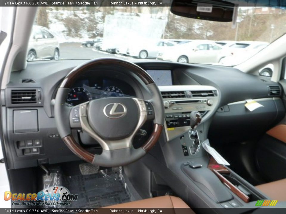 2014 Lexus RX 350 AWD Starfire Pearl / Saddle Tan Photo #12