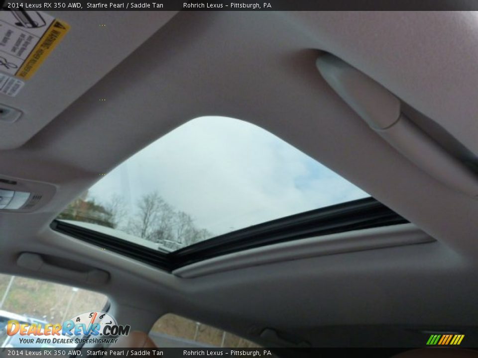 2014 Lexus RX 350 AWD Starfire Pearl / Saddle Tan Photo #14