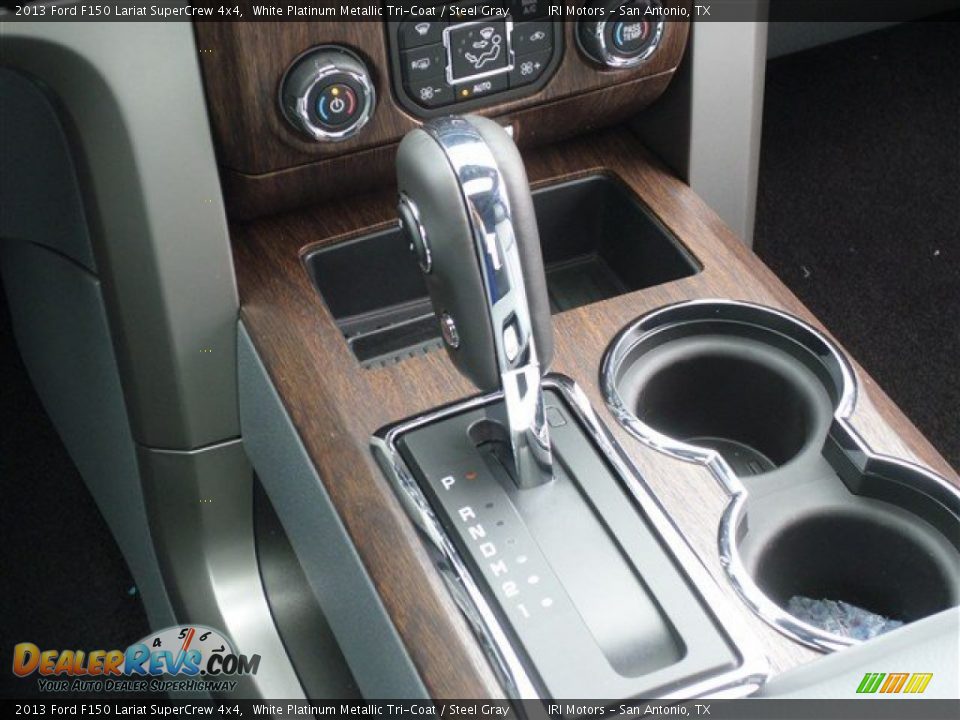 2013 Ford F150 Lariat SuperCrew 4x4 White Platinum Metallic Tri-Coat / Steel Gray Photo #21