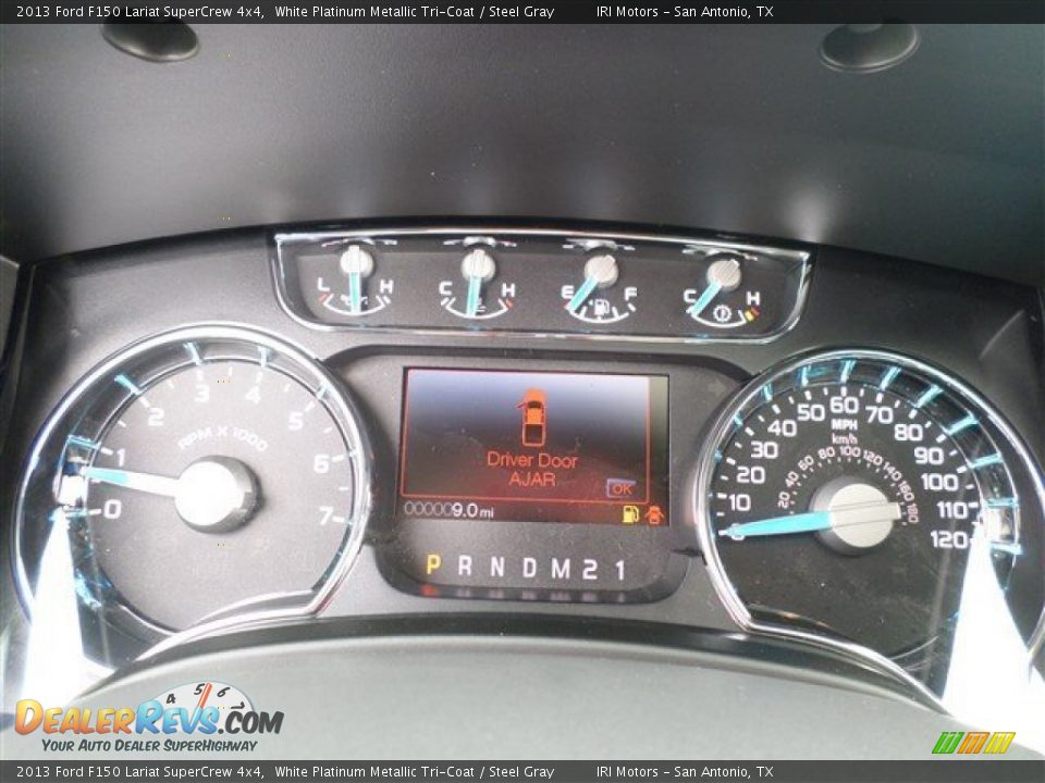 2013 Ford F150 Lariat SuperCrew 4x4 White Platinum Metallic Tri-Coat / Steel Gray Photo #24