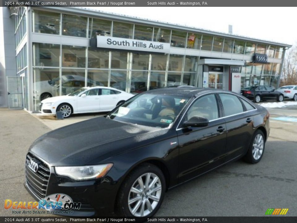 2014 Audi A6 3.0T quattro Sedan Phantom Black Pearl / Nougat Brown Photo #1
