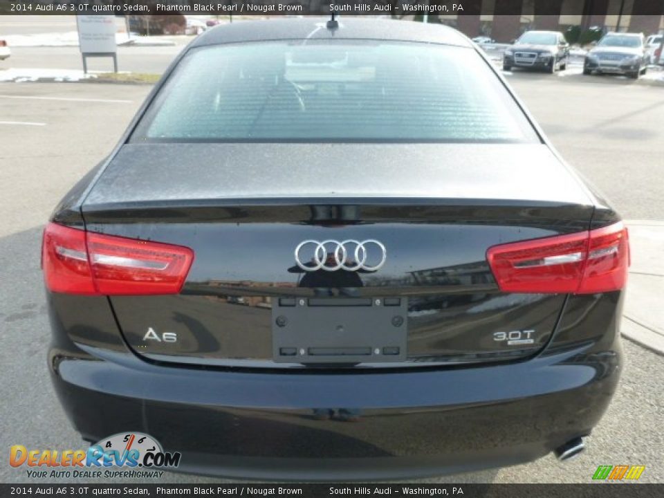 2014 Audi A6 3.0T quattro Sedan Phantom Black Pearl / Nougat Brown Photo #3
